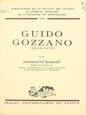 cover image of Guido Gozzano, 1883-1916
